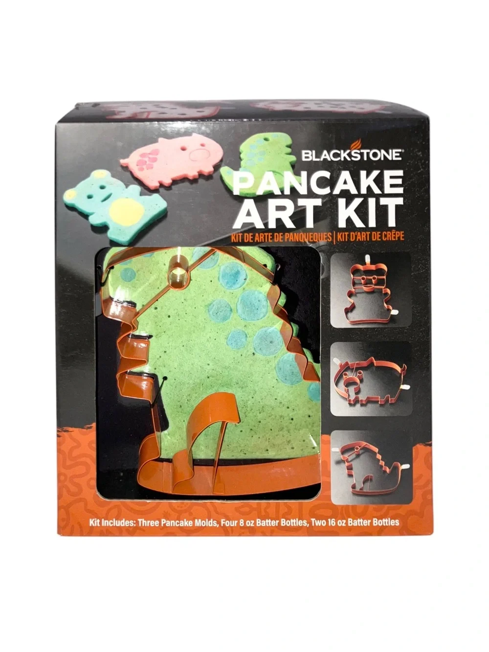 Blackstone Silicone Pancake Art Kit Box Set Dino Bear Pig Kids Activity 1 pk